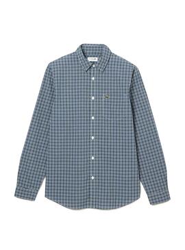Camisa Lacoste Cuadros para Hombre Azul