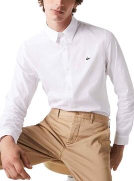 Camisa Lacoste Slim Fit para Hombre Blanca