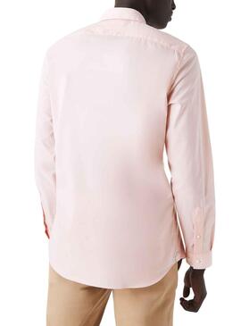 Camisa Lacoste Slim Fit para Hombre Rosa Claro