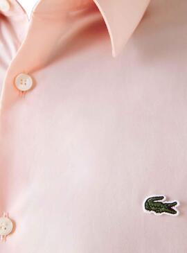 Camisa Lacoste Slim Fit para Hombre Rosa Claro