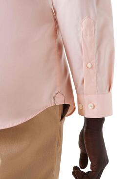 Camisa Lacoste Slim Fit para Hombre Rosa Claro