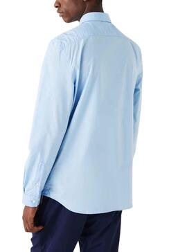 Camisa Lacoste Slim Fit para Hombre Azul Claro