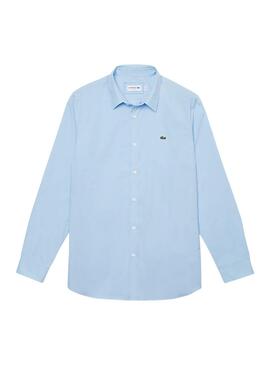 Camisa Lacoste Slim Fit para Hombre Azul Claro