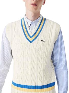 Chaleco Lacoste Tricot para Hombre Blanco