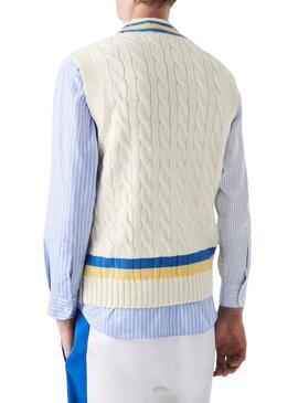 Chaleco Lacoste Tricot para Hombre Blanco