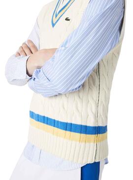 Chaleco Lacoste Tricot para Hombre Blanco