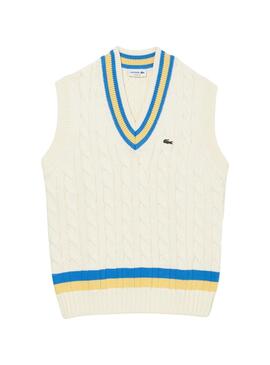 Chaleco Lacoste Tricot para Hombre Blanco