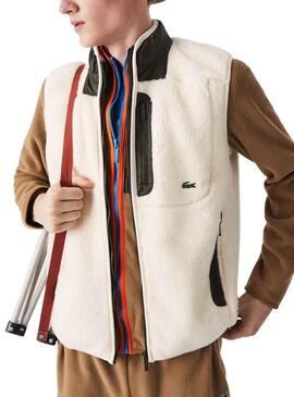 Chaleco Lacoste Borrego para Hombre Beige