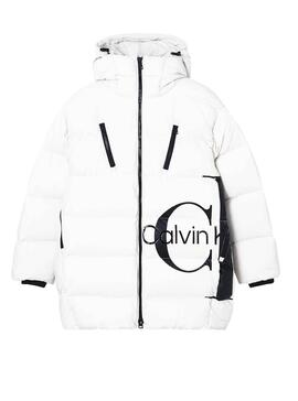 Chaqueta Calvin Klein Monograma para Mujer Blanca