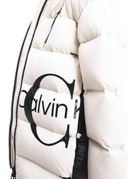 Chaqueta Calvin Klein Monograma para Mujer Blanca