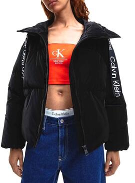 Chaqueta Calvin Klein Corta para Mujer Negra
