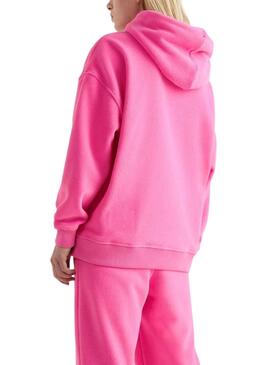 Sudadera Tommy Jeans Oversized para Mujer Rosa