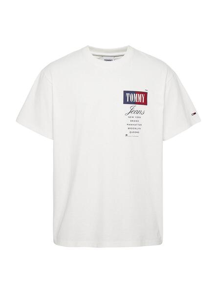 Camiseta Tommy Jeans Relaxed para Hombre Blanca