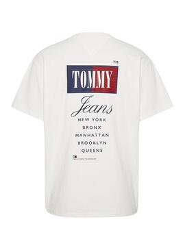 Camiseta Tommy Jeans Relaxed para Hombre Blanca