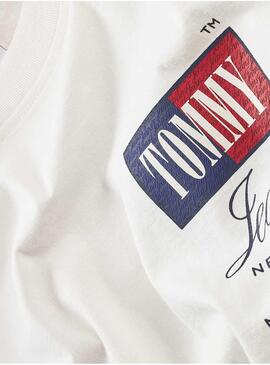 Camiseta Tommy Jeans Relaxed para Hombre Blanca