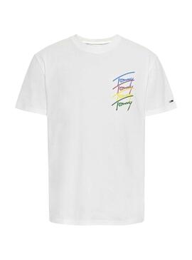 Camiseta Tommy Jeans Classic Para Hombre Blanca