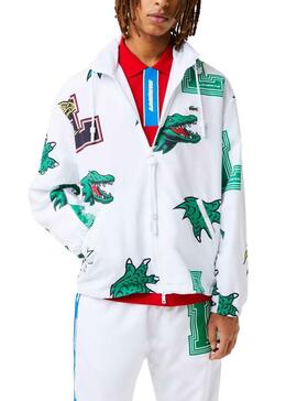 Chaqueta Lacoste Cocodrile Party Hombre Blanca