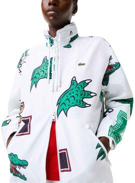 Chaqueta Lacoste Cocodrile Party Hombre Blanca