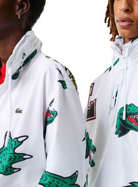 Chaqueta Lacoste Cocodrile Party Hombre Blanca