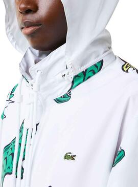 Chaqueta Lacoste Cocodrile Party Hombre Blanca