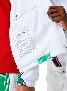 Chaqueta Lacoste Cocodrile Party Hombre Blanca