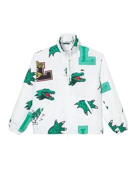 Chaqueta Lacoste Cocodrile Party Hombre Blanca