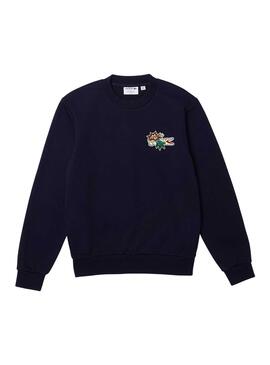 Sudadera Lacoste Cocodrile Party Hombre Marino