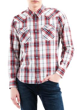 Camisa Levis Barstow Check Rojo Hombre