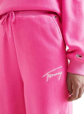 Pantalón Tommy Jeans Signature para Mujer Rosa