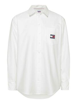 Camisa Tommy Jeans Badge Boyfriend para Mujer