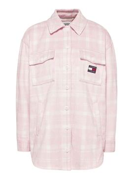 Camisa Tommy Jeans Badge Boyfriend para Mujer