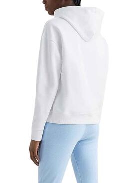 Sudadera Tommy Jeans Center Badge Mujer blanca