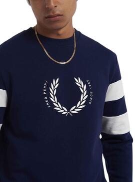 Sudadera Fred Perry Bold Tipped para Hombre Marina