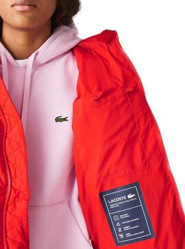 Chaqueta Lacoste Plumón para Mujer Roja