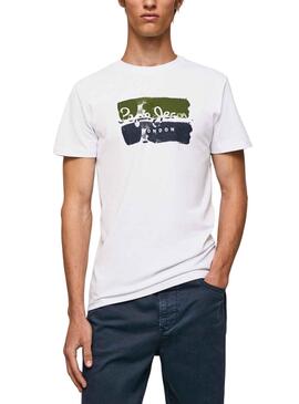 Camiseta Pepe Jeans Santino Logo Blanca