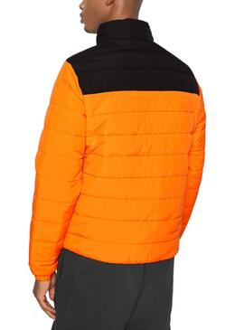 Chaqueta Lacoste Bicolor Hombre Naranja y Negra