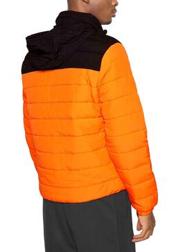 Chaqueta Lacoste Bicolor Hombre Naranja y Negra