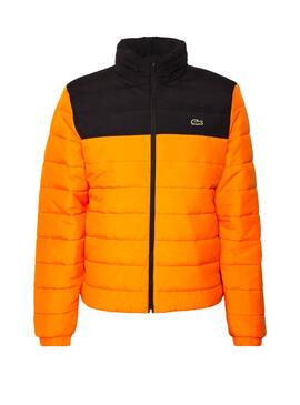 Chaqueta Lacoste Bicolor Hombre Naranja y Negra