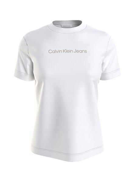 péndulo Redondear a la baja temperatura Camiseta Calvin Klein Institutional para Mujer