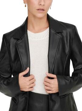 Blazer Only Orit Polipiel para Mujer Negra