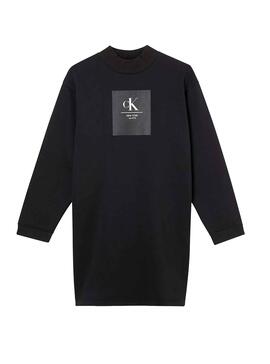 Vestido Calvin Klein Woven Label para Mujer Negro