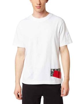 Camiseta Calvin Klein Discrupted Hombre Blanca