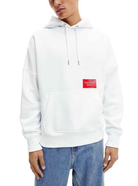 Sudadera Calvin Klein Bold Logo para Hombre Blanca