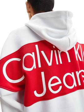 Sudadera Calvin Klein Bold Logo para Hombre Blanca