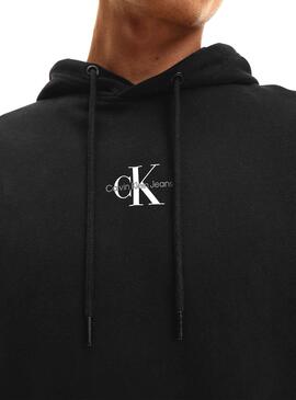 Sudadera Calvin Klein Monologo para Hombre Negra