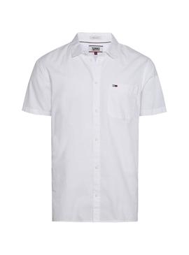 Camisa Tommy Jeans Clasico Blanco Hombre