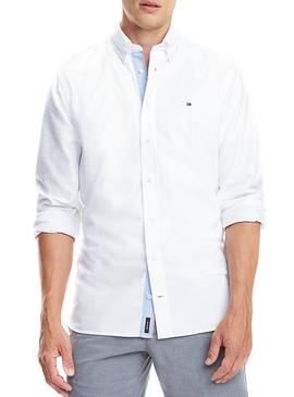 Camisa Tommy Hilfiger Organic Oxford Blanco Hombre