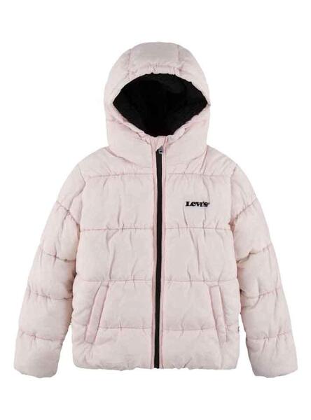 Solid Boxy Fit Puffer para Niña