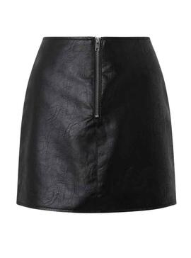 Falda Pepe Jeans Luna Polipiel para Mujer Negra