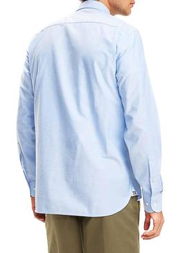 Camisa Tommy Hilfiger Organic Oxford Azul Hombre